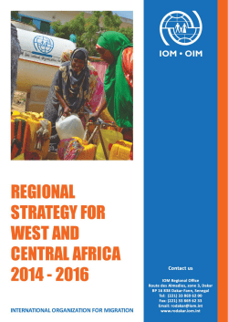 IOM Regional Strategy West and Central Africa 2014