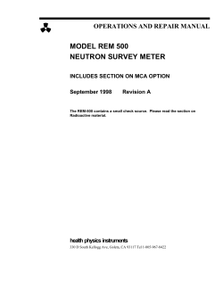 MODEL REM 500 NEU TRON SUR VEY METER