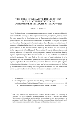 the role of negative implications in the interpretation of