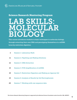 en LAB SKILLS: MOLECULAR BIOLOGY