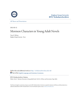 Mormon Characters in Young Adult Novels
