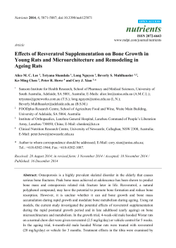 Effects of Resveratrol Supplementation on Bone Growth in Young