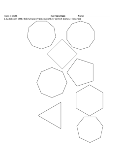 Form II math Polygon Quiz Name
