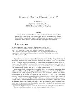 Science of Chaos or Chaos in Science?