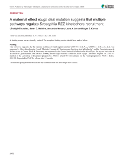 A maternal effect rough deal mutation suggests that multiple