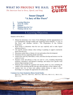 Susan Glaspell A Jury of Her Peers