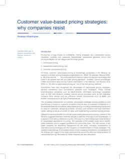Customer value-based pricing strategies: why companies resist