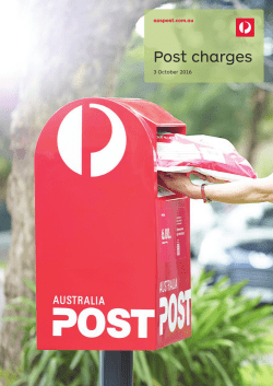 Australia Post MS11 Post Charges Booklet as at 3