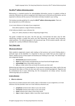 APA Referencing Guide