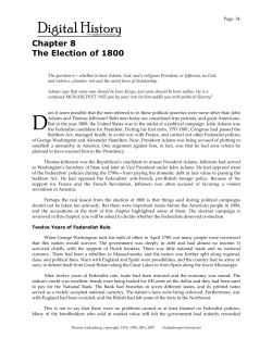 Chapter 8 The Election of 1800