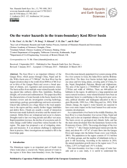 On the water hazards in the trans-boundary Kosi River basin