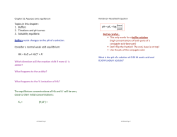 Buffers resist changes to the pH of a so