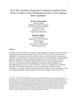 How Do Committee Assignments Facilitate Legislative Party Power