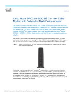 Cisco Model DPC3216 DOCSIS 3.0 16x4 Cable Modem with