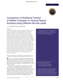 Comparison of Rotational Traction of Athletic Footwear on Varying
