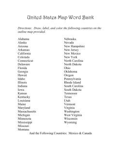 United States Map Word Bank - mrs. jones world geography