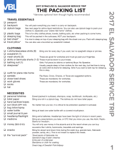 Get the packing list here