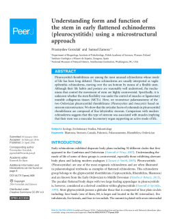 (pleurocystitids) using a microstructural approach