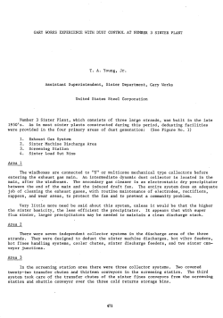 Gary Works Experience with Dust Control at Number 3 Sinter Plant