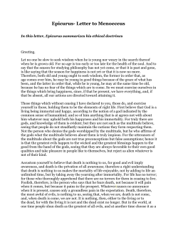 Epicurus--Letter to Menoeceus File