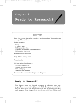 Chapter 1 Ready to Research?