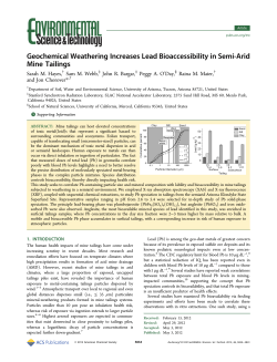 Geochemical Weathering Increases Lead Bioaccessibility in Semi