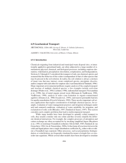 6.9 Geochemical Transport - PC
