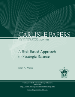 A Risk-Based Approach to Strategic Balance