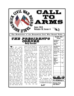 June 2013 - Brunswick Civil War Round Table