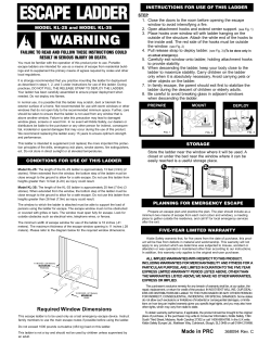 Kidde Fire Escape Ladder Manual