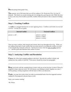 Step 1: Tracking Conflicts Step 2: Analyzing Conflict and Resolution