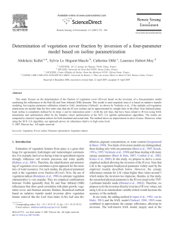 Determination of vegetation cover fraction by inversion of a four