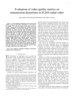 Evaluation of video quality metrics on transmission distortions in H