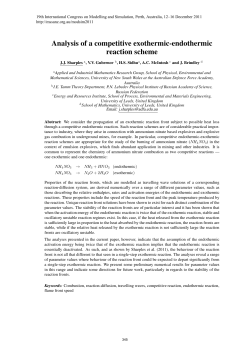 Analysis of a competitive exothermic