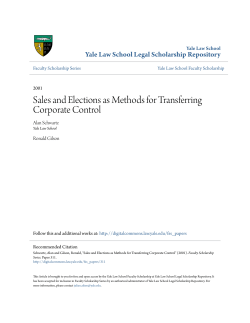 Sales and Elections as Methods for Transferring Corporate Control