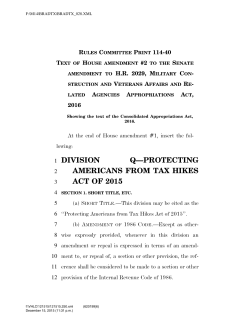 The Protecting Americans from Tax Hikes