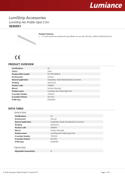 LumiStrip Alu Profile Opal 2.5m