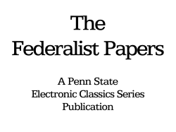 The Federalist Papers - National Liberty Alliance