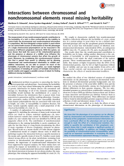 Interactions between chromosomal and nonchromosomal elements