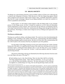 3.8 shang society - Indiana University Bloomington
