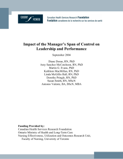 Impact of the Manager`s Span of Control on Leadership and