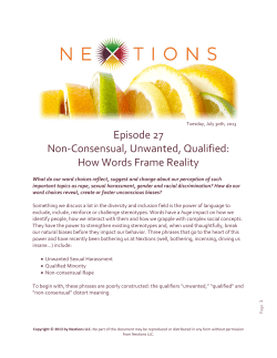 Episode 27 Non-Consensual, Unwanted, Qualified: How