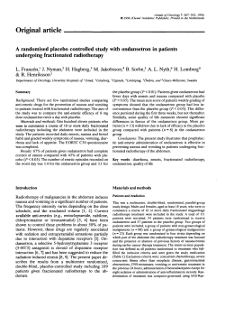 A randomised placebo controlled study with ondansetron in patients