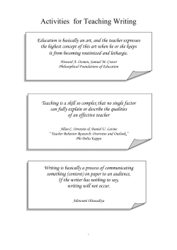 Teaching Writing Activities