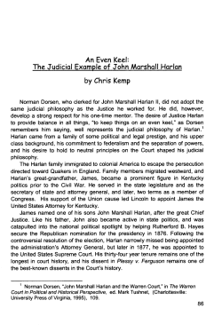 An Even Keel: The Judicial Example of John - E