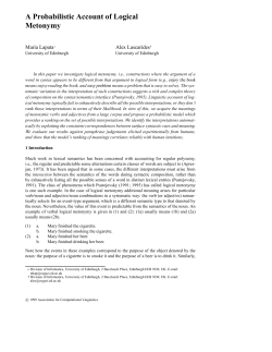 A Probabilistic Account of Logical Metonymy