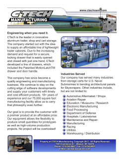 CTech is the leader in innovative aluminum trailer, shop and cart