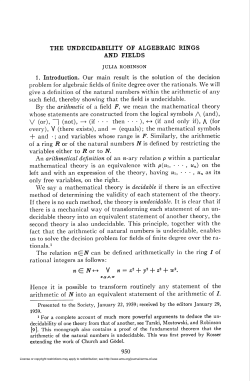 the undecidability of algebraic rings and fields 950