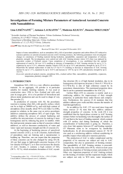 Investigations of Forming Mixture Parameters of