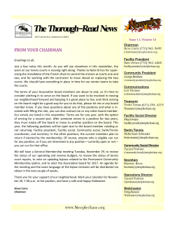 November - Steeplechase Resident Homeowners Association